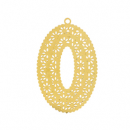 Bedels van Stainless steel Roestvrij staal (RVS) bohemian oval Gold