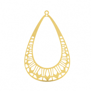 Bedels van Stainless steel Roestvrij staal (RVS) bohemian drop Gold