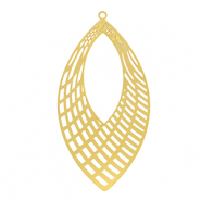 Bedels van Stainless steel Roestvrij staal (RVS) bohemian leaf Gold