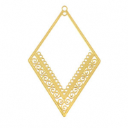 Bedels van Stainless steel Roestvrij staal (RVS) bohemian rhombus Gold