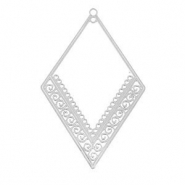Bedels van Stainless steel Roestvrij staal (RVS) bohemian rhombus Silver