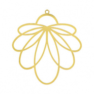 Bedels van Stainless steel Roestvrij staal (RVS) bohemian flower Gold