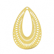 Bedels van Stainless steel Roestvrij staal (RVS) bohemian drop Gold