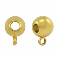 Kralen van Stainless steel Roestvrij staal (RVS) met oog 8mm Gold