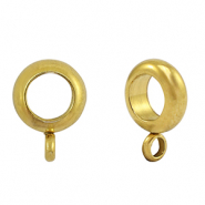 Kralen van Stainless steel Roestvrij staal (RVS) disc met oog Gold