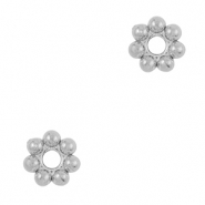 Kralen van Stainless steel Roestvrij staal (RVS) spacer Bali ring 5mm Silver