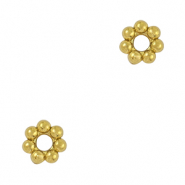 Kralen van Stainless steel Roestvrij staal (RVS) spacer Bali ring 4mm Gold