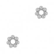 Kralen van Stainless steel Roestvrij staal (RVS) spacer Bali ring 4mm Silver
