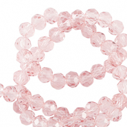 Facet kralen top quality disc 4x3mm Peachy pink