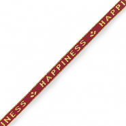 Tekstlint "happiness" Bordeaux red-gold