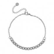 Armbanden van Stainless steel Roestvrij staal (RVS) Silver