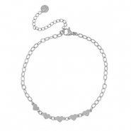 Armbanden van Stainless steel Roestvrij staal (RVS) hearts Silver