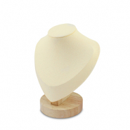 Sieraden display buste voor kettingen Natural-beige
