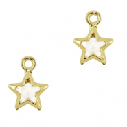 Hanger van Crystal Glass star Light lilac-gold