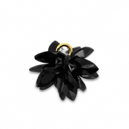 Hangers van resin crystal bloem Black
