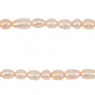 BQ Zoetwater parels rice 4-7x4-5mm Peach rose