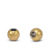 Kralen van Stainless steel Roestvrij staal (RVS) 6mm Gold