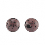 Polaris kralen 6 mm rond Sassi Lavender frost-black