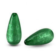 Polaris Elements Perlen tropfenform Polmo Agate green