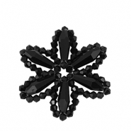 Hangers van facet flower Black
