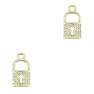 TQ metaal brass bedels lock Gold