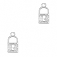 TQ metaal brass bedels lock Silver