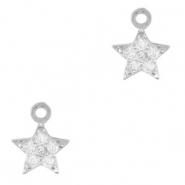 TQ metaal brass bedels star Silver