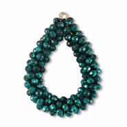 Hangers van facet drop Petrol green