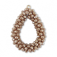 Hangers van facet drop Taupe brown