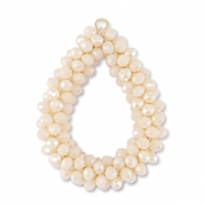 Hangers van facet drop Vanilla white