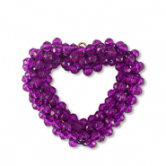 Hangers van facet heart &nbsp;Tillandsia purple