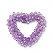Hangers van facet heart Purple