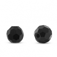 Facet kralen top quality 6mm rond Black-Pearl Shine Coating