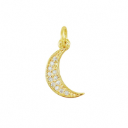 Brass TQ metaal bedels zirkonia moon Gold