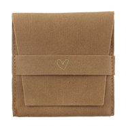 Sieradenzakje heart Sierra brown-gold