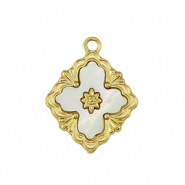 Roestvrij stalen (RVS) Stainless steel bedel flower Gold