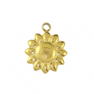 Roestvrij stalen (RVS) Stainless steel bedel flower Gold