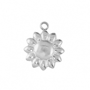 Roestvrij stalen (RVS) Stainless steel bedel flower Silver