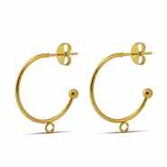 Oorbellen van Stainless steel Roestvrij staal (RVS) 20mmGold