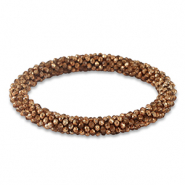 Facet armband top quality Copper brown