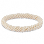 Facet armband top quality Vanilla white