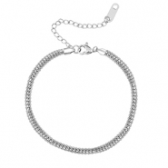 Armbanden van Stainless steel Roestvrij staal (RVS) Silver