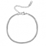 Armbanden van Stainless steel Roestvrij staal (RVS) Silver
