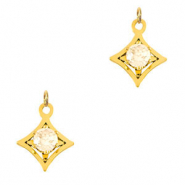 Bedels van Stainless steel Roestvrij staal (RVS) star Gold