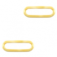 Bedels van Stainless steel Roestvrij staal (RVS) tussenstuk oval Goud