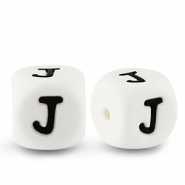 Letterkralen van siliconen  J White-black