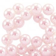Top quality Glasparels rond 4mm Light pink