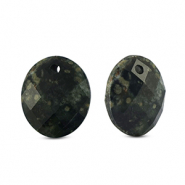 Bedels natuursteen glas ovaal Black-grey
