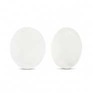 Bedels natuursteen glas ovaal White