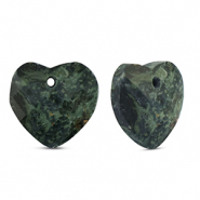 Bedels natuursteen glas hart Black-grey